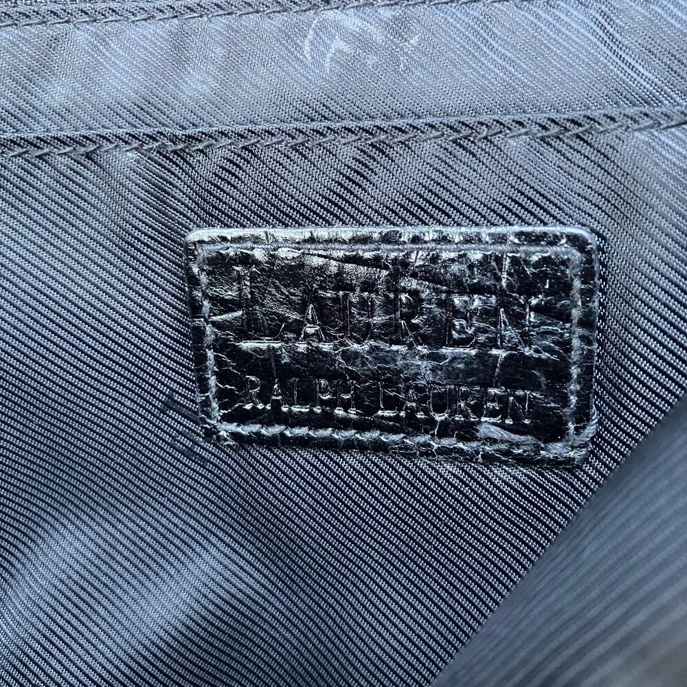 Ralph‎ Lauren Purse Nylon Leather Messenger Crossbody Mock Croc Preppy Old Money - Picture 15 of 16